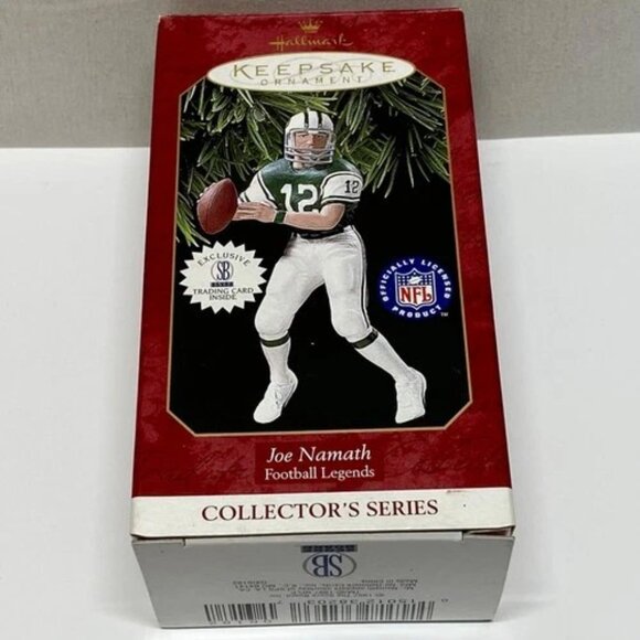 Vintage Joe Namath New York Jets Hallmark Ornament Football Legends X-Mas 1997 - Picture 10 of 10